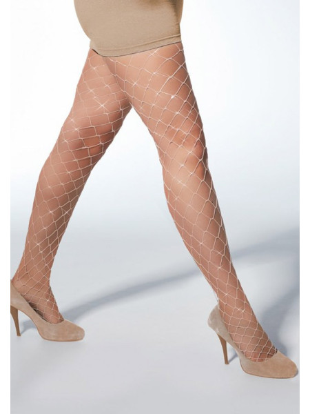 Síťované punčochy z velké síťoviny SIZE++ Adrian Sparkle