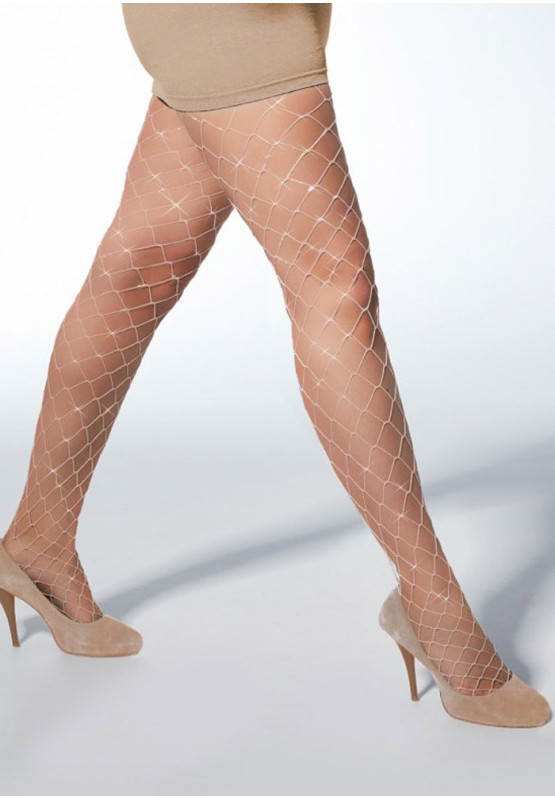 Síťované punčochy z velké síťoviny SIZE++ Adrian Sparkle