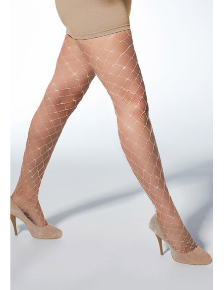 Síťované punčochy z velké síťoviny SIZE++ Adrian Sparkle