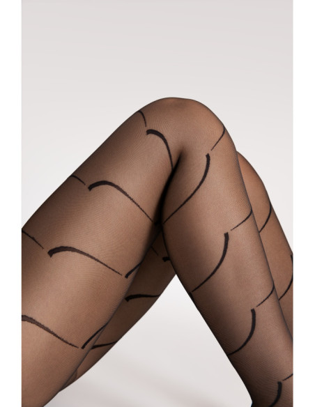 Punčochové kalhoty se vzorem Fiore Black Swan