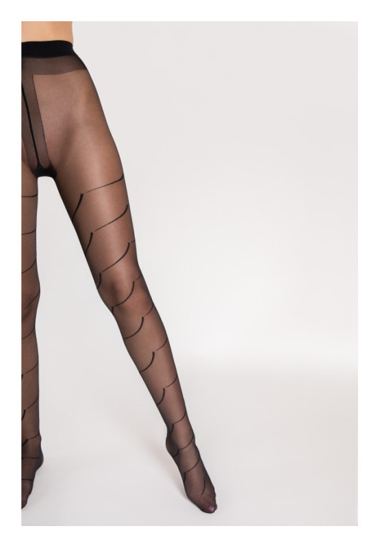 Punčochové kalhoty se vzorem Fiore Black Swan
