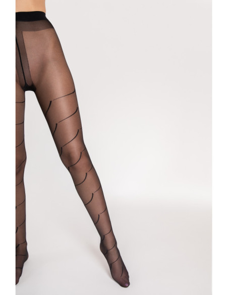 Punčochové kalhoty se vzorem Fiore Black Swan